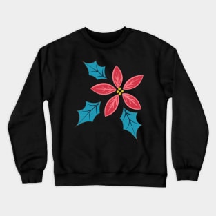 Poinsettia Holly Splash Crewneck Sweatshirt